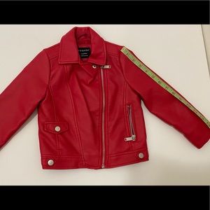 Primark Toddler Red Leather (Faux) Jacket